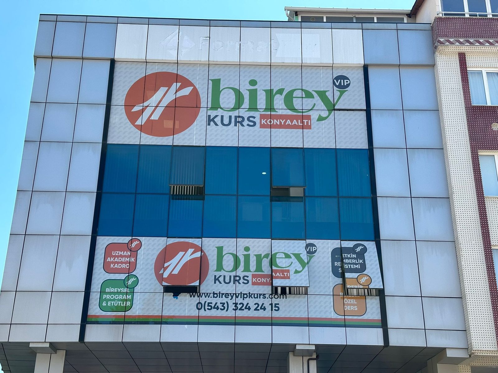 Antalya Konyaaltı Birey Vip Özel Öğretim Kursu kampüsü